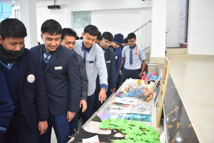 School art and craft exhibition featuring student projects