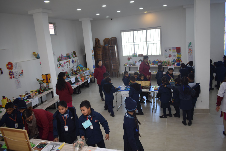 Art and craft exhibition showcasing student creativity