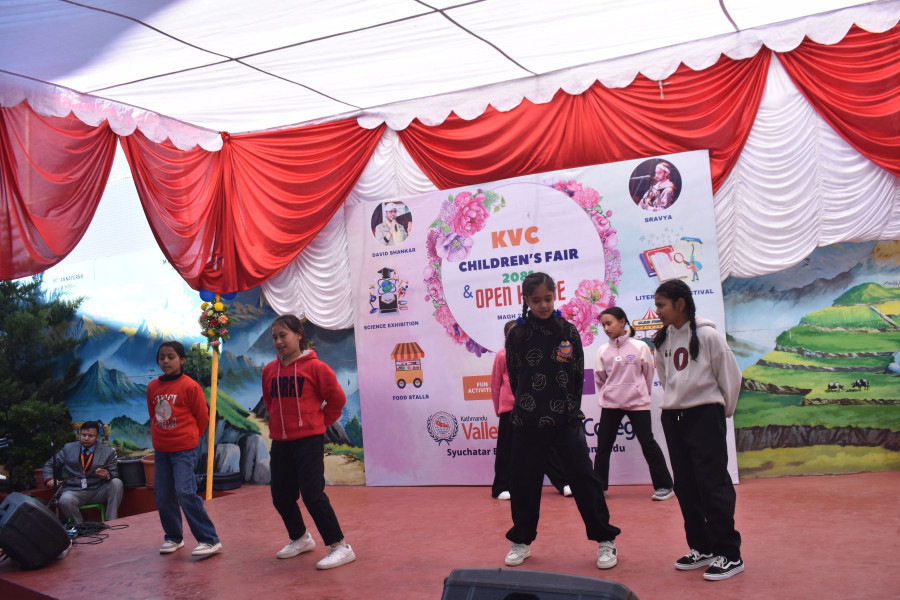 Students participating in creative activities at Children Fair 2081