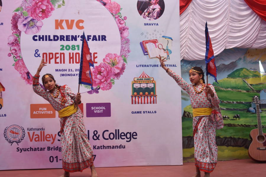Students enjoying activities during Children Fair 2081