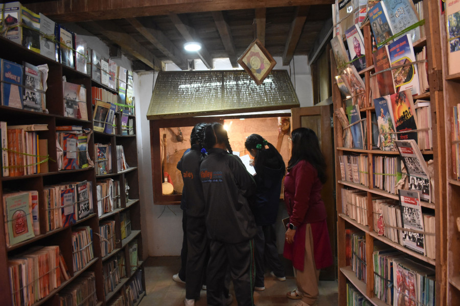 Students exploring musical heritage at Music Museum Nepal